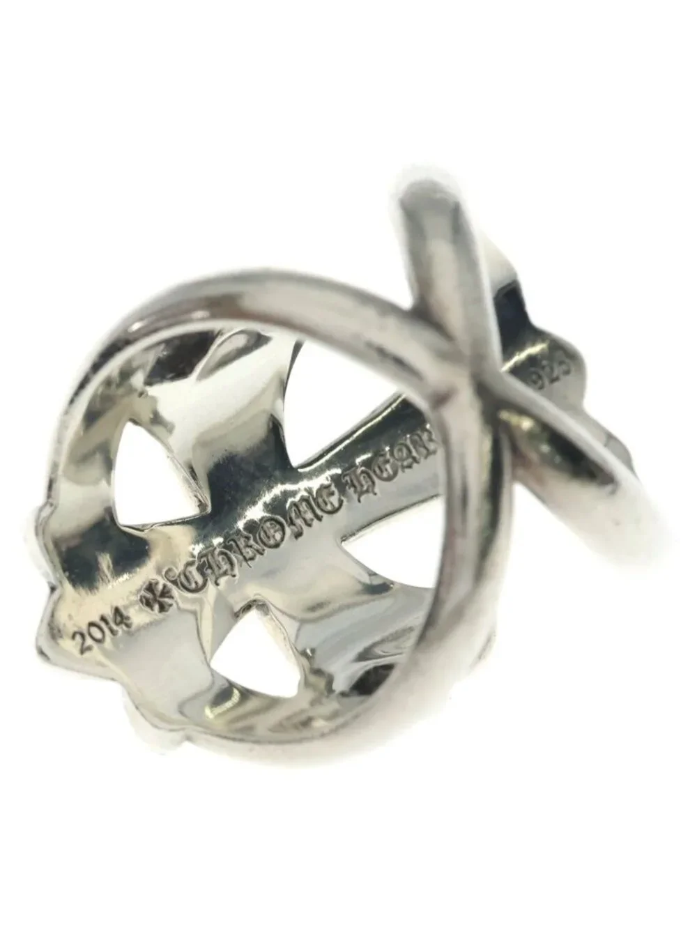 Chrome Hearts Infinity CH CH Cross Ring Silver